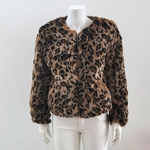 Bershka faux fur bumber jacket NWOT